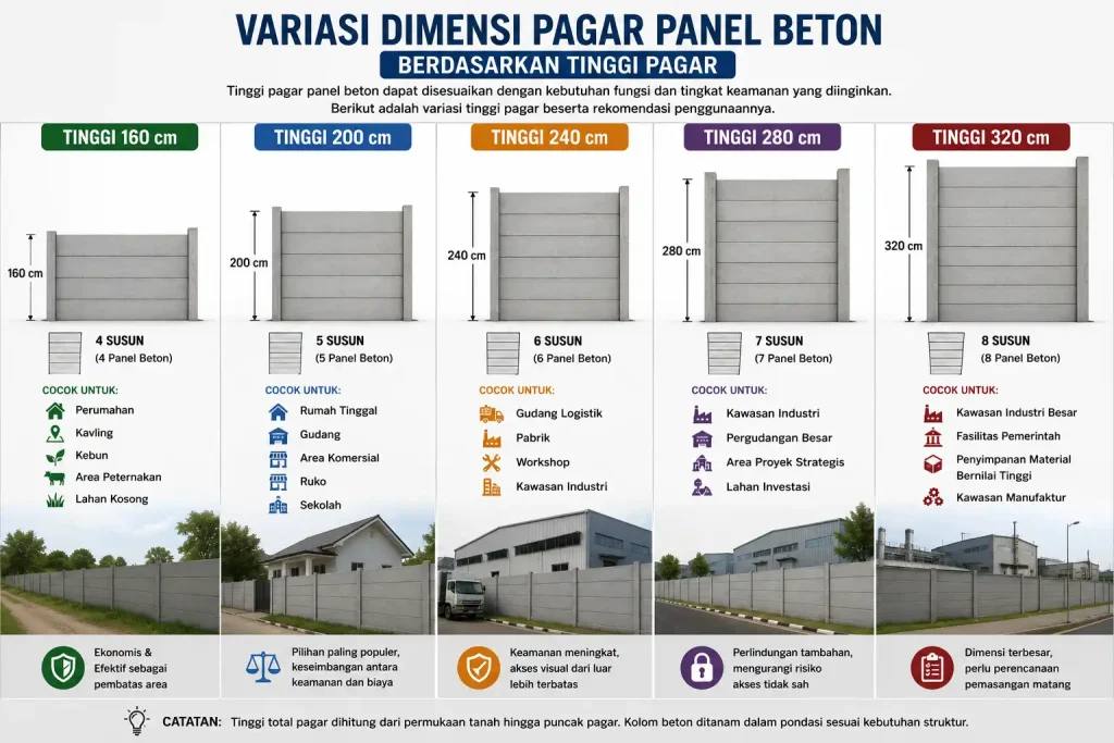 Dimensi Pagar Panel Beton Dimensi pagar panel beton
