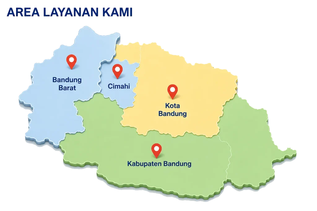 Map Area Layanan Distributor Pagar Panel Beton Bandung