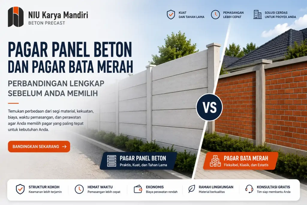 Apa Beda Pagar Panel Beton dan Pagar Bata Merah Apa Beda Pagar Panel Beton dan Pagar Bata merah
