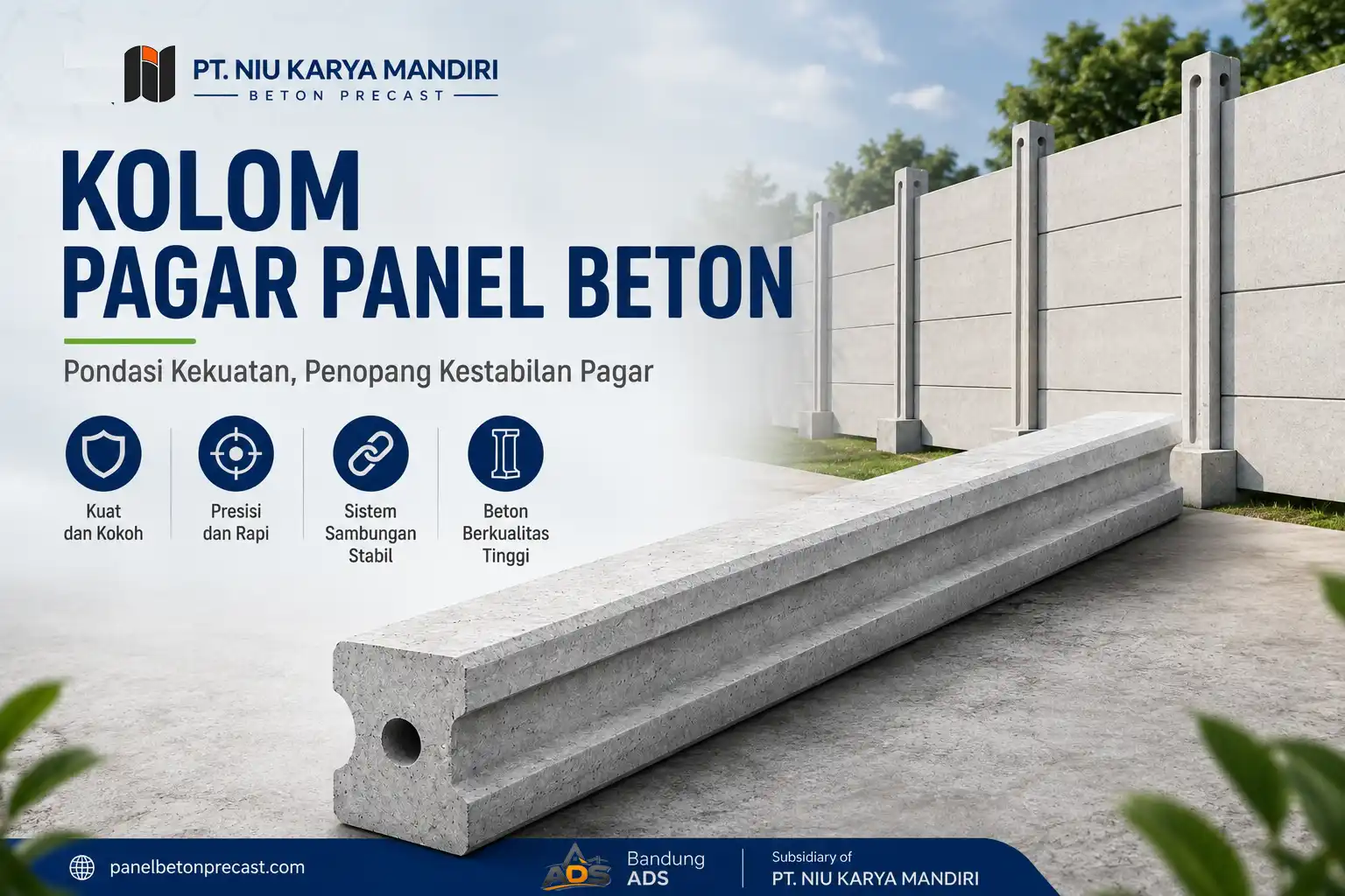 Fungsi Kolom Pagar Panel Beton.