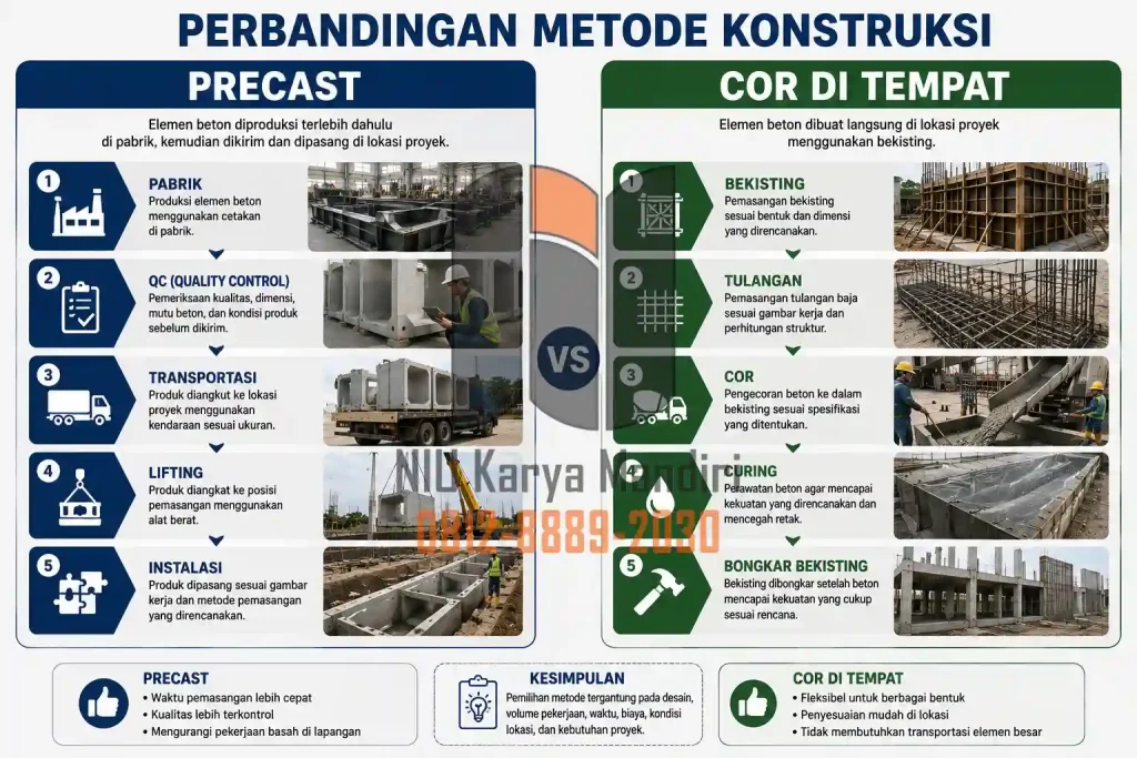 Apa Itu Beton Precast? Perbandingan Metode Konstruksi Precast vs Cor di Tempat